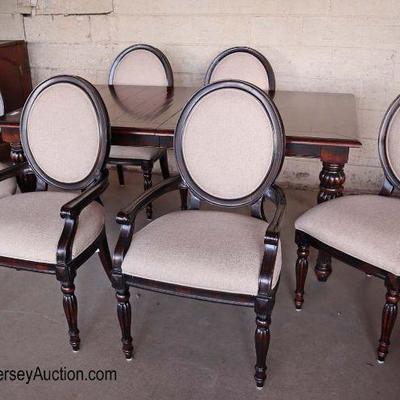 Lot: 447 - Like New contemporary 7 piece country style dining

Like New contemporary 7 piece country style dining room table with 6...