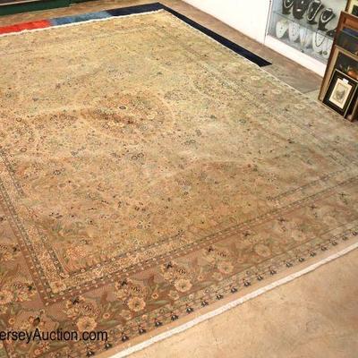 Lot: 401 - VINTAGE Palace size Persian inspired rug