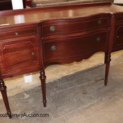 Lot: 686 - VINTAGE Mahogany fluted leg buffet with back

VINTAGE Mahogany fluted leg buffet with back splash - has been refinished
