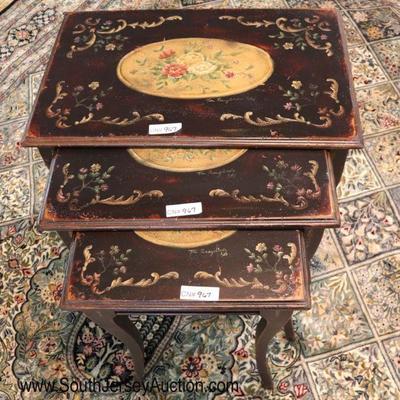 Lot: 411 - GREAT set of Limited Edition artist signed paint

GREAT set of Limited Edition artist signed paint decorated graduating tables...