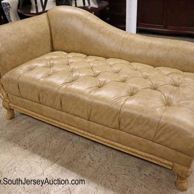 Lot: 648 - Decorator leather button tufted chaise lounge
Decorator leather button tufted chaise lounge
