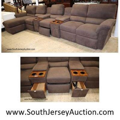 Lot: 653 - La-Z-Boy Furniture 6 piece upholstered sectional

La-Z-Boy Furniture 6 piece upholstered sectional powered recliner sectional...