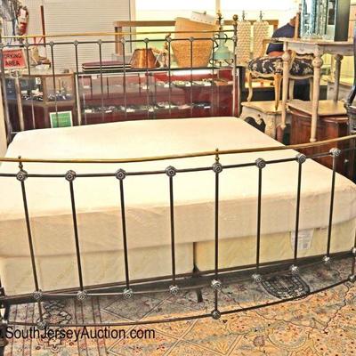 Lot: 428 - Antique style steel/brass king size bed with

Antique style steel/brass king size bed with Tempur pedic memory foam mattress
