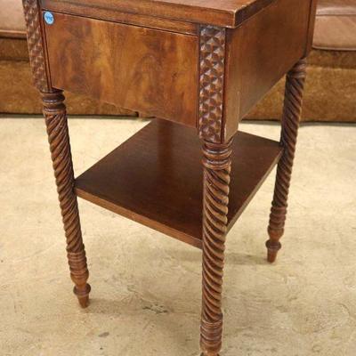 Lot: 445 - BEAUTIFUL burl mahogany antique style empire 1

BEAUTIFUL burl mahogany antique style empire 1 drawer night stand in the...