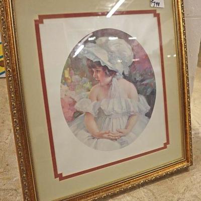 Lot: 432 - Contemporary print in fancy carved frame of girl

Contemporary print in fancy carved frame of girl in white signed by Andrew...