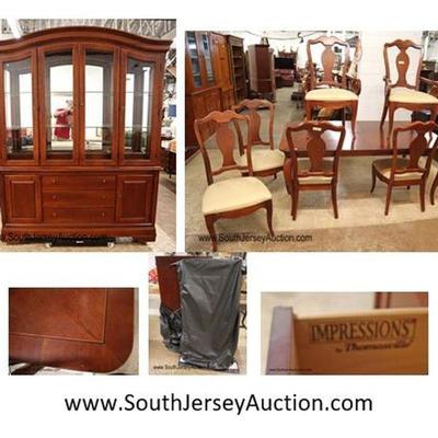Lot: 577 - 8 piece traditional style dining room set in the

8 piece traditional style dining room set in the mahogany finish by...