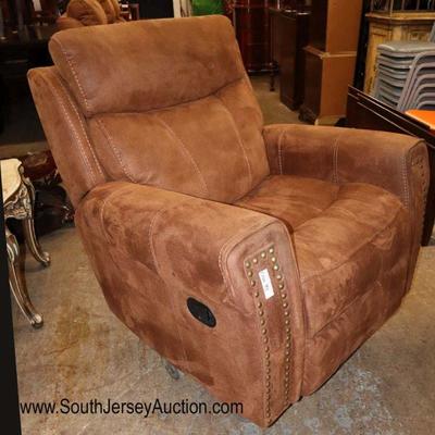 Lot: 708 - NICE Like New suede leather power recliner with

NICE Like New suede leather power recliner with tacked front
