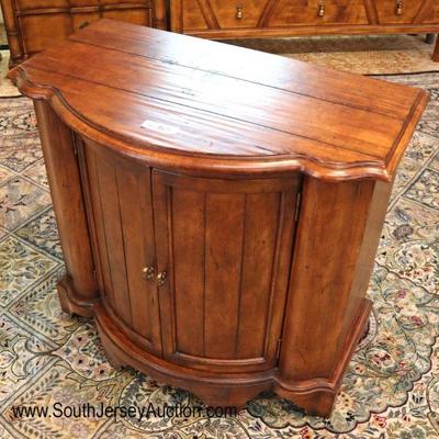 Lot: 418 - Country French style cherry finish 2 door side

Country French style cherry finish 2 door side cabinet attributed to Drexel...