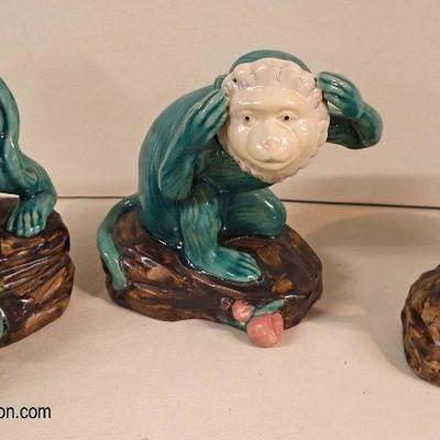 Lot: 564 - 3 piece lot See no Evil, Hear no Evil, and Speak

3 piece lot See no Evil, Hear no Evil, and Speak no Evil Monkeys in the...
