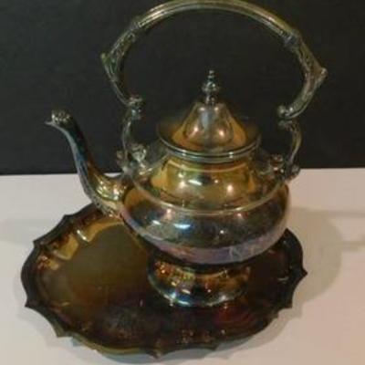 Small Silver Pitcher & Serving Tray