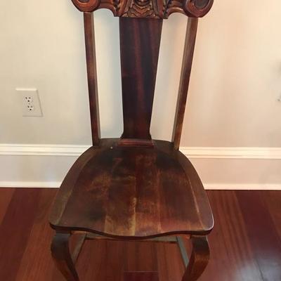 Tor hand carved side chair $150
16 X 15 X 38