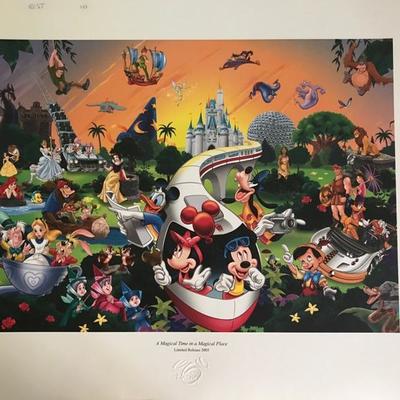 Disney Lithograph $125