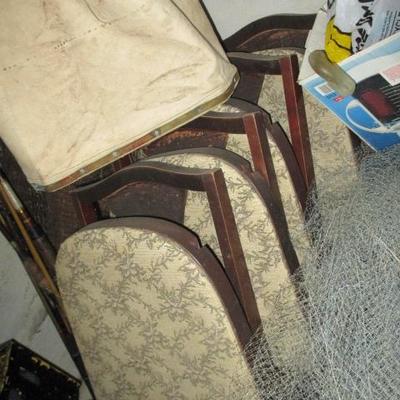 Folding Mahogany Vintage Chairs  
