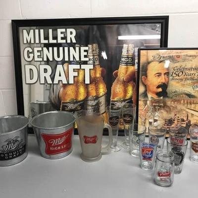 Miller Genuine Draft Mirror and Beer Stuff