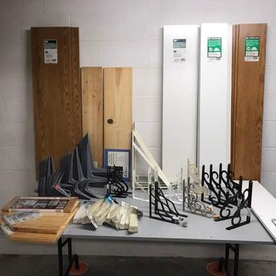 Huge Lot of Shelving and Brackets
