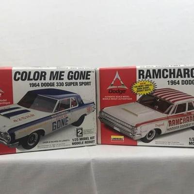 Two 1964 Dodge 330 Super Sport Model Kits