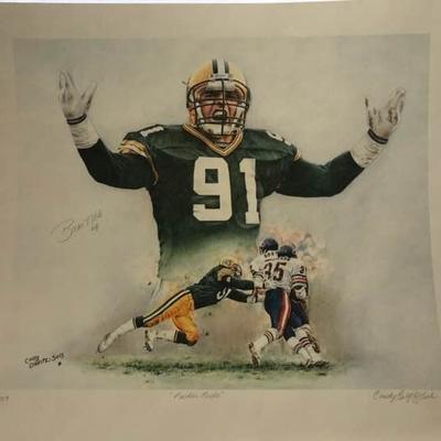Green Bay Packer Bryan Noble Autographed Print