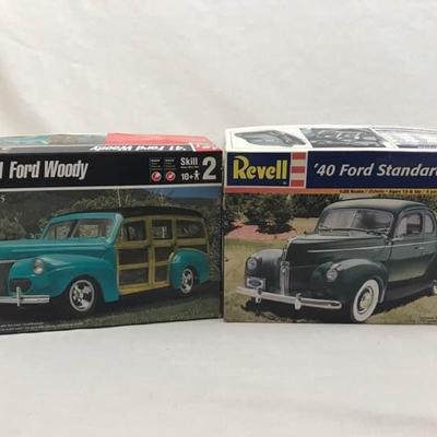 41 Ford Woody and 40 Ford Standard Coupe Model Kits