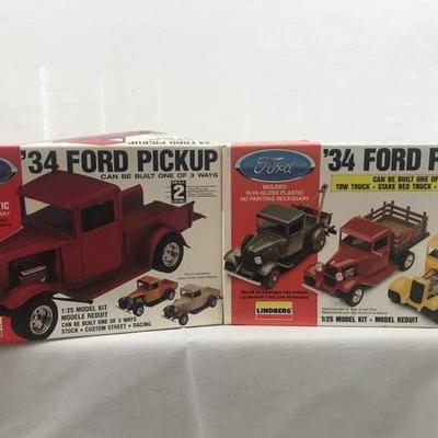 2 Lindberg 34 Ford Pickup Model Kits