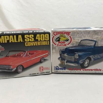 61 Impala and 48 Ford Convertible Model Kits