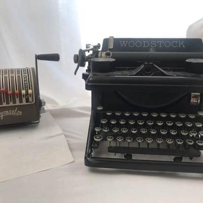 Old Woodstock Typewriter and Paymaster