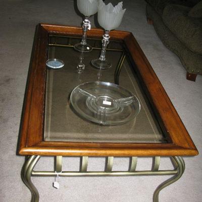 GLASS TOP COFFEE TABLE     BUY IT NOW  $95.00