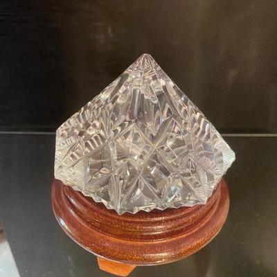 Waterford diamond shaped paperweight