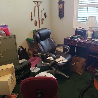 Full office  Desk, chair , lateral file, much more.
Cobbler tools