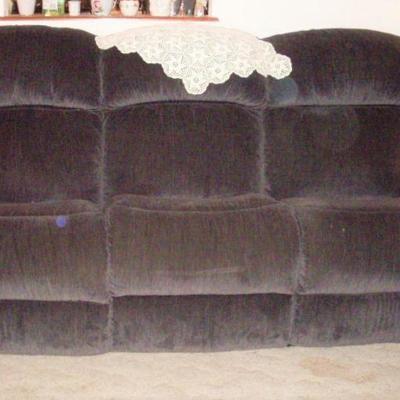 SOFA WITH RECLINERS ON EACH END