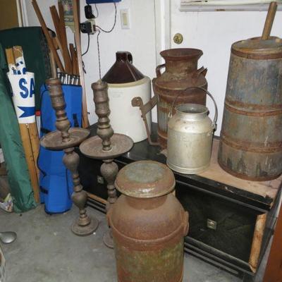 Churns, Milk Containers Chest, India Floor
Candle Sticks