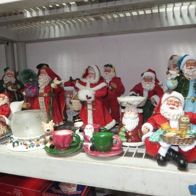 Collectible Santaâ€™s. Some boxes 