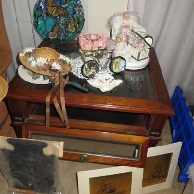 Encased Drop glass door table 