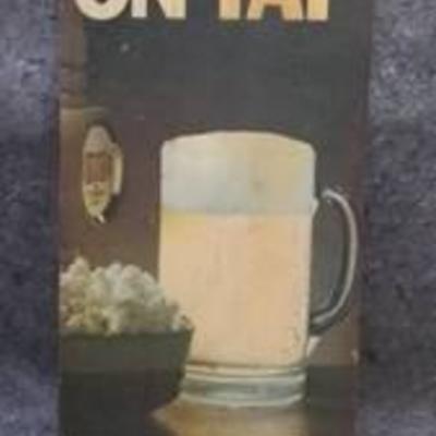 Miller On Tap Vintage Plastic Beer Sign