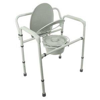 BARIATRIC Bedside Commode by MDS - 3 in 1 Toilet Chair - Extra Wide, Pre-Assembled & Folding - HEAVY DUTY Bathroom Seat