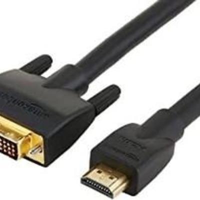 Amazonbasics Hdmi To Dvi Adapter Cable Black 25 Feet 5-pack