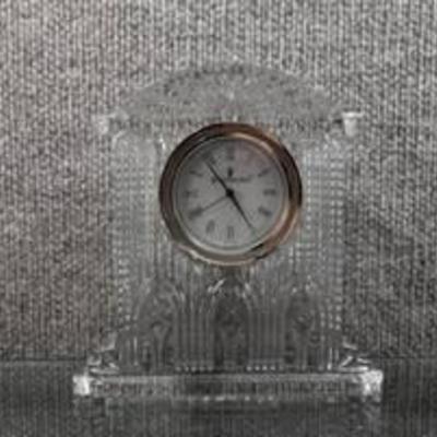 Waterford Crystal Westminister Clock  MantleDesk Clock  6.5 x 7 -WILL SHIP