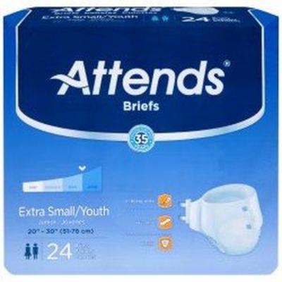 Attends Extra Absorbent Breathable Briefs size Small, (Pack of 96)