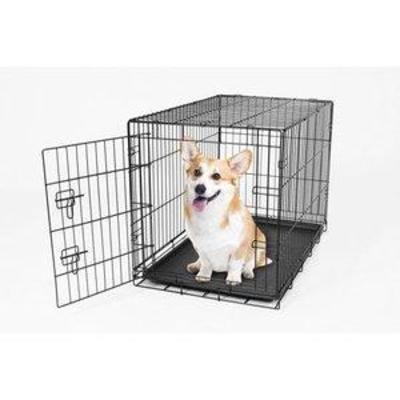 Carlson Pet Products Single Door Pet Crate, Black, Small, 30L
