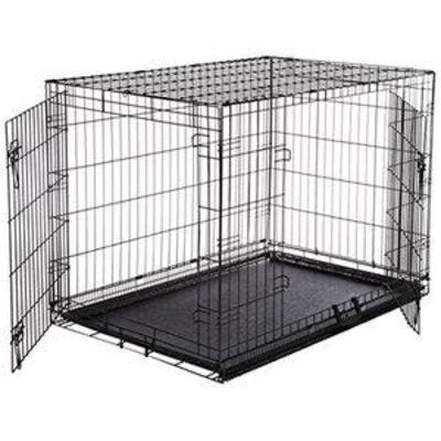 AmazonBasics Double-Door Folding Metal Dog Crate - Large (42x28x30 Inches)