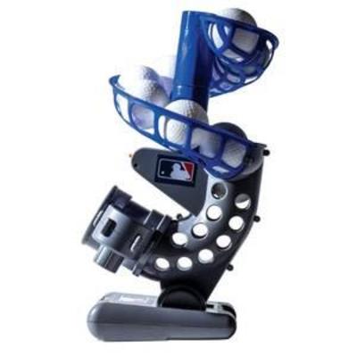 Franklin Sports MLB Electronic Baseball Pitching Machine - Height Adjustable - Ball Pitches Every 7 Seconds - Includes 6 Plastic Baseballs