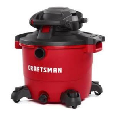Craftsman 16 gal. Corded 6-12 hp 12 amps 120 volt Red 29 lb. 1 pc. WetDry Vacuum with Blower