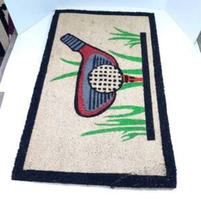 Decor Golf Vinyl Backed Coir Doormat, 30 by 18 by 12