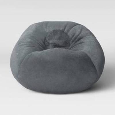 Fuzzy Bean Bag Chair Dark Gray - Pillowfort