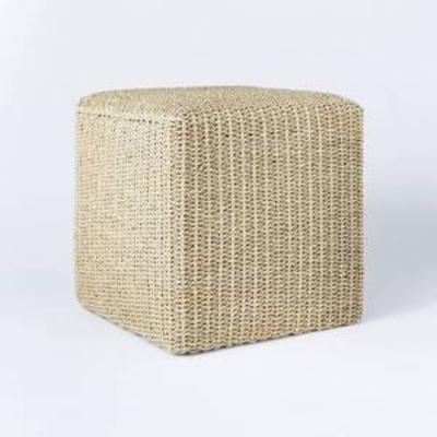 Lynwood Square Woven Cube Natural - Threshold designed with Studio McGee