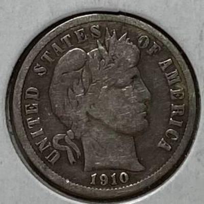 1910 Barber Dime - Add To Your Collection