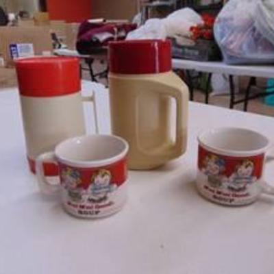 Campbells Soup Bowls and Aladdin Thermos