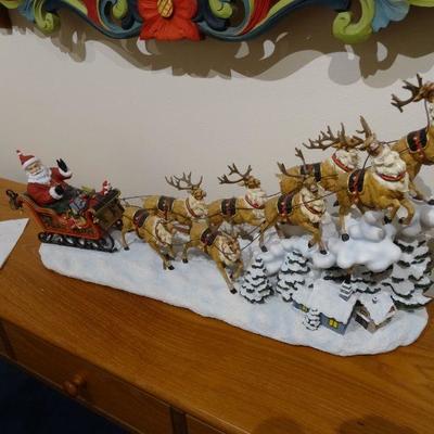 Award winning Pipka collectible Santa and sleigh. New listed price was $750.00 