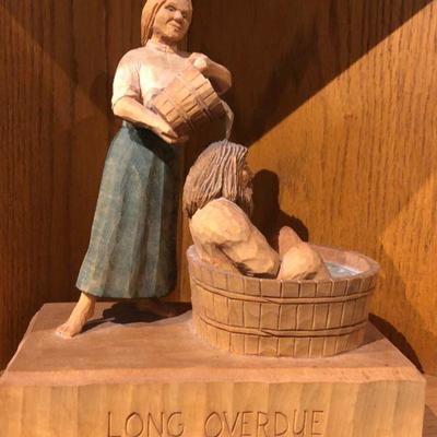 Signed Becky Lusk carving 