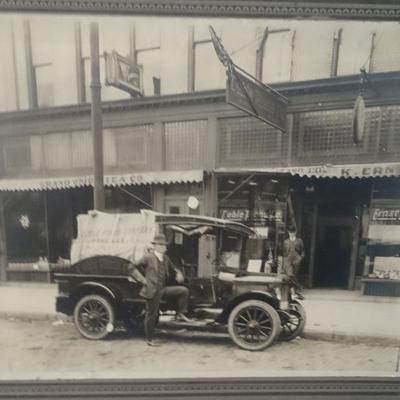 Oil company car ..vintage photo