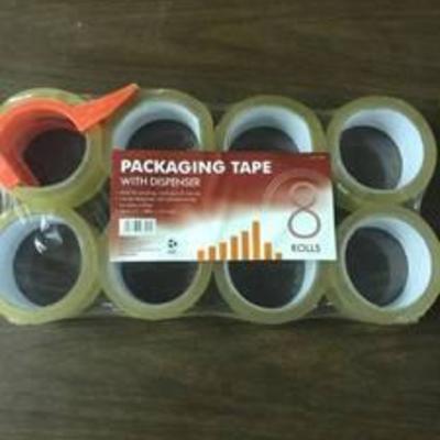 8 Rollspack 1.88 X 54.6yd Packaging Tape With Dispenser - Brand